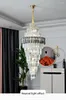 Ljuskronor El Lobby Crystal Chandelier Staircase Modern Decor Lamp Luxury Cristal inomhusbelysning stor för högt i tak