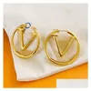 Stud Fashion Luxury Womens Big Circle Simple Earring Hoop Earrings For Woman Drop Delivery Jewelry Dhqvj