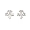 Boucles d'oreilles pendantes géométrie pour femmes Design rétro bijoux armée fleur Badge boucle d'oreille mode coréenne breloque ancre