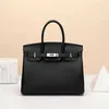 Platinum Designer Tote Bag 2024 Dames Hoofdlaag Koeienhuid Handtas Eén schouder Schuin Straddle Lock Leer Dames