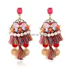 Dangle Lustre Nouvelle Arrivée Colorf Long Gland Boucles D'oreilles En Alliage De Métal Simatedpearl Stud Vintage Déclaration Femmes Bijoux Gif Dhgarden Dhfjp