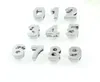 Charms Wholesale 100pcs/lot 8mm 0 - 9 plain chrome number slide charm fit for 8mm key chains wristband 231113