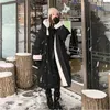 Damen Trenchcoats Lammwolle Baumwolljacke Korea Lose 2023 Winter Plus Samt Schnee Parkas Warmer Kapuzenmantel Lässiger weiblicher langer Mantel