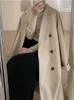 Womens Wool Blends Woman Clothing Winter Thickening Long Version CoatsTurndown Collar Solid Jackets Korean Fashion Versatile Coats 231114