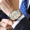 Bilek saatleri crrju markası altın saatler erkekler iş gündelik kronograf kuvars su geçirmez kol saati paslanmaz çelik kayış