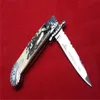 ツールシングルキッチンハンドル自動ナイフソリンゲンアクション水平ナイフインチガーディアンパトロン9 EDC Antler Hubertus Awmgg