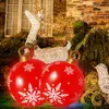 Andra evenemangsfest levererar jul 60 cm bolldekoration utomhus inomhus lysande LED Xmas Balloon inblatabl Toy Gifts 231113