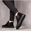 Boots Autumn Men Shoes Suede Leather Casual Sneakers Slip On Loafers High Quality Flats For Male Black