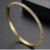 Bangle Brand Fashion Luxury For Women Wedding Party Gifts Copper Winter Men smycken Ladies Classic