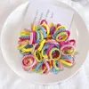 Akcesoria do włosów 100pcs Dzieci małe elastyczne zespoły dziewczyny słodycze scrunchie guma dla dzieci