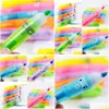 Highlighters 6pcs Mistura de barco colorido Fluorescent caneta marcador de marcadores de escrita para redação do presente Kawaii Office Acessory Store S Dhqbu