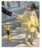 Piumino per bambina invernale in cotone imbottito imbottito spesso caldo versione coreana per bambina vestito di pane stile straniero 231113