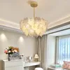 Plafonniers français haut de gamme feuille cristal chambre lampe romantique salle de mariage modèle lumière luxe Restaurant lustre