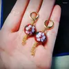 Baumelnde Ohrringe Original handgefertigte chinesische Fransen Cloisonne Rot Wunderschöner antiker Ohrhänger im Vintage-Stil Damen individueller Schmuck