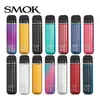 SMOK Novo 3 Kit 25W Pod System Vape Device Встроенный аккумулятор емкостью 800 мАч с сетчатым картриджем емкостью 2 мл 0,8 Ом 100% подлинный