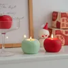 10pcs 6x6.2cm شمعة الفاكهة خمر Apple Candle Home Docor رومانسية الحفلات زخارف التفاح شموع المعطرة لحفل الزفاف عشية عيد الميلاد