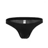 Mutande Bikini da uomo in seta di ghiaccio Mini slip Intimo Slip Homme Mutandine Vita bassa Traspirante Sleepwear Bulge Pouch Gay