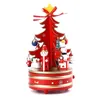 Weihnachtsdekorationen, Weihnachtsschmuck, rotierende Spieluhr aus Holz, Spieluhr, Weihnachtsbaumschmuck, Kindergeschenke, Karussell, Spieluhr 231113