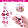 Chapstick Holder Keychain Party Favor Lip Balm Holder med Clip Chapstick Lipstick Holder Bulk för nyckelring