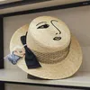 Wide Brim Hats Vintage Summer Fashion Lace Bow Nature Straw Sunhat Lady Korean Designer Boater Women Fashionable Hat