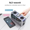 Freeshipping 25W مكبر صوت بلوتوث المحمول LED FM Radio Clock Wirely Bass Hifi Stereo Stereo SPERWOOFER MUSIC CENTER BFPPL