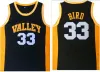 Mens Indiana State Sycamores # 33 Bird College Basketball Jerseys Luz Azul Vintage # 7 One Dream Nation Team Larry New Valley High School St