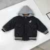 New winter toddler jacket Warm and plush designer baby clothes Size 90-150 high quality Contrast Hat Design kids coat Nov10