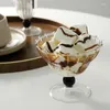 Wine Glasses Household High Temperature Resistant Striped Dessert Champagne Glass Milk Juice Oatmeal Cup Tableware