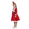 Zestawy odzieżowe Dzieci Kostium Świętego Mikołaja Deluxe Długie rękaw aksamitne sukienka z opaską na głowę świąteczne stroje cosplay dla dzieci chłopcy 231113