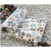 Couvertures Couverture de chien en gros couvertures pour animaux de compagnie motif d'impression de patte polaire chat douceur supplémentaire moelleux léger lavable 0511 livraison directe Dhada