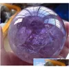 Konst och hantverk Natural Pink Amethyst Quartz Stone Sphere Crystal Fluorit Ball Healing Gemstone 18mm20mm Gift for Familly Friends D Dhtre