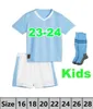 23 24 24 Haaland Man Citys piłka nożna 2023 2024 Fani graczy Grealish Foden Sterling Football Shirt de Bruyne Gesus Bernardo Mahrez Maillot Foot Men Men Koty dla dzieci