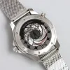 Designer horloges 42 mm bruine wijzerplaat titanium metalen band mechanisch horloge heren duikhorloge automatisch uurwerk horloge