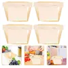 Dinnerware Sets 4pcs Wooden Fruit Baskets Berry And Vegetable No Handle