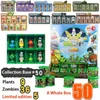 Оригинальные блоки «Растения против зомби», строительные блоки, игрушка PVZ Gashapon, детская сборка головоломки, игрушки для развития интеллекта 231114