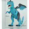 Animals Electric/RC Animals Big 45CM Dinosaur Spray Dragon Roar Walking Electric Remote Control Simulation Animal Model Kids Toys Children