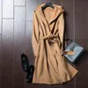 Womens Wool Blends Beliarst Autumn and Winter 100% Pure Coat It Moman Casual Hooded Cardigan Handmade Cashmere Doubleided Jacket 231114