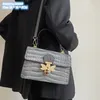 ladies shoulder bags 4 colors street fashion glossy leather mobile phone bag sweet patent leather embossed handbag trend diamond-encrusted handbags 8830#