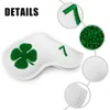 Andere golfproducten Golf Iron Head Covers 10pcs/set Golf Club Iron Headovers met klittenband Handdoekborduurwerk Lucky Clover Wit Premium leer 231114