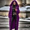 Women's Fur Faux Fur Casual Faux Fur Coat Women Hoodies Furry Thick Warm Long Faux Rabbit Fur Jacket Slim Winter Coat Women casaco feminino 5XL 231113