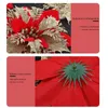 Decorative Objects Figurines 1pcs Christmas Flowers Glitter Artificial Poinsettia Floral Xmas Tree Ornaments DIY Garlands Home Wedding Party Gift 231114
