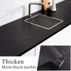 Wallpapers Thicken Matte Black Marble Sticker Wallpaper Self-adhesive Kitchen Oil-proof Desktop Cabinets Countertops Table Furniture Decor