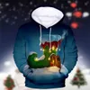 Męskie bluzy bluzy Święty Koszulka z kapturem Santa Claus Bluza 3D choinka drukowana ponadgrzeznana bluza męska ubranie męskie ubranie urocze imprezy pulower odzież ZLN231114