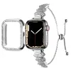 Apple Watch Bandのメタルストラップ+ダイヤモンドケース40mm 41mm 44mm 45mm 49 38 42mm女性ブレスレット8 7 6 5 4 SE Correa