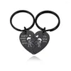 Keychains 2PCS Love Couple Key Chain Accessories Cute Keychain Engraved Two Names For Boyfriend Girlfriend Couples Lover Special Gifts