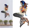 Decorative Objects Figurines Home Decor Indie Station Metal Art Indoor Jellyfish Sailfish Turtle Mermaid Wall Accessories Crafts 230414