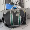 Designer Duffle Bags Listras Vermelhas e Verdes Holdalls Duffel Bag Bagagem Fim de Semana Viagem Homens Mulheres Bagagens Viagens Bolsa Tote Luxo
