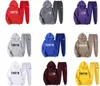 Survêtement pour hommes tendance à capuche 2 pièces ensemble sweat à capuche pantalons de survêtement vêtements de sport tenue de jogging Trapstar pour le printemps automne design classique 66ess