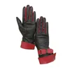 Cinq doigts gants en peau de mouton noir dames mi-longueur en cuir mode gants d'hiver conduite chaude confortable r 231114