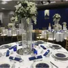 Luxe acryl kristal kraal string kroonluchter tafel centerpieces bruiloft weg lood partij decoratie 10 stks/partij